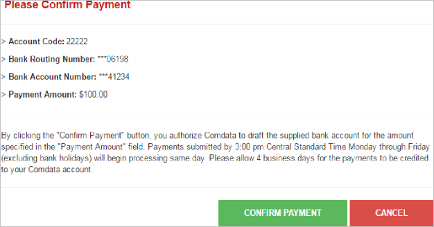 Confirm Payment